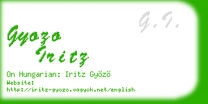 gyozo iritz business card