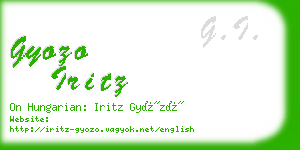 gyozo iritz business card